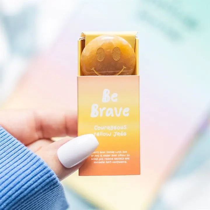 Jade Happy Face - Crystal Pocket Token