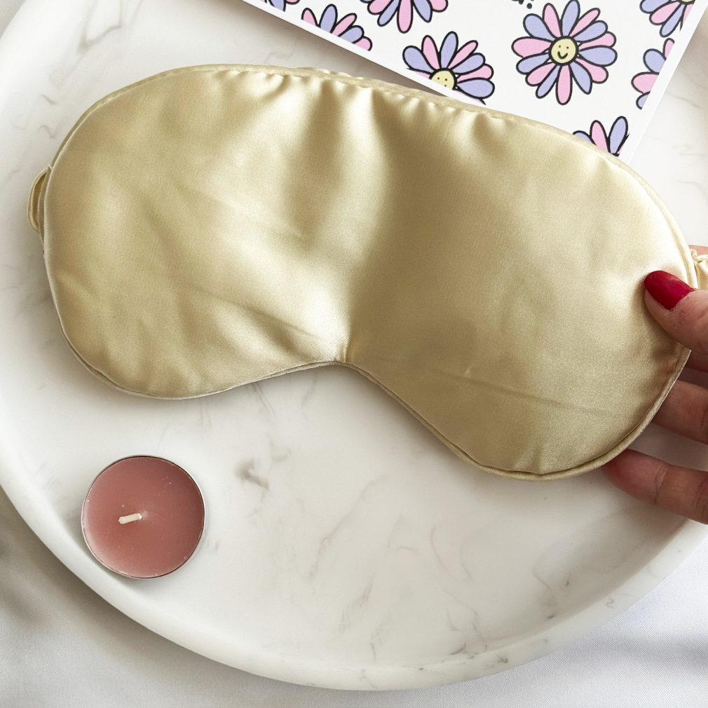 Champagne silk sleep mask