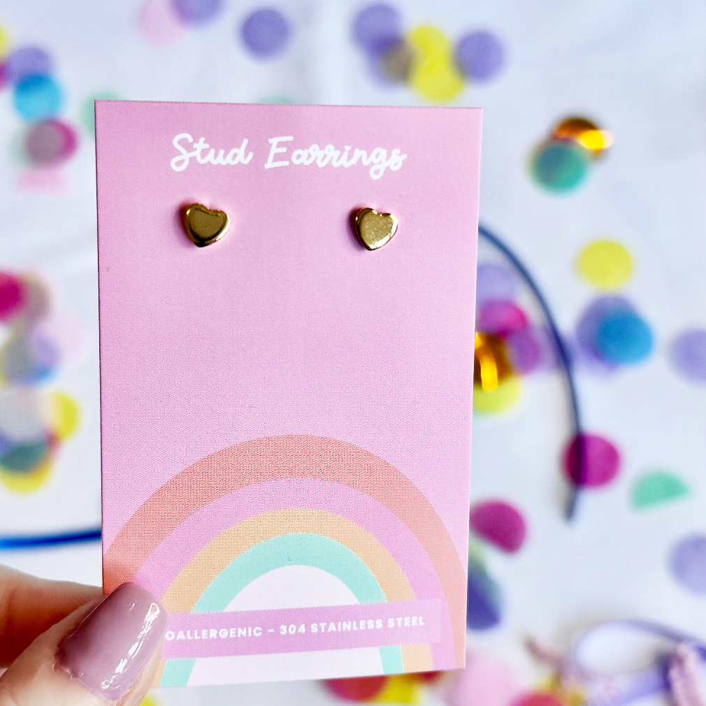 Gold Heart Earrings
