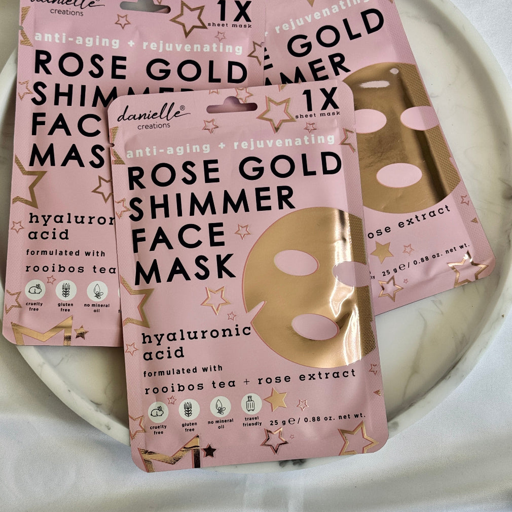 Rose Gold Shimmer Face Mask